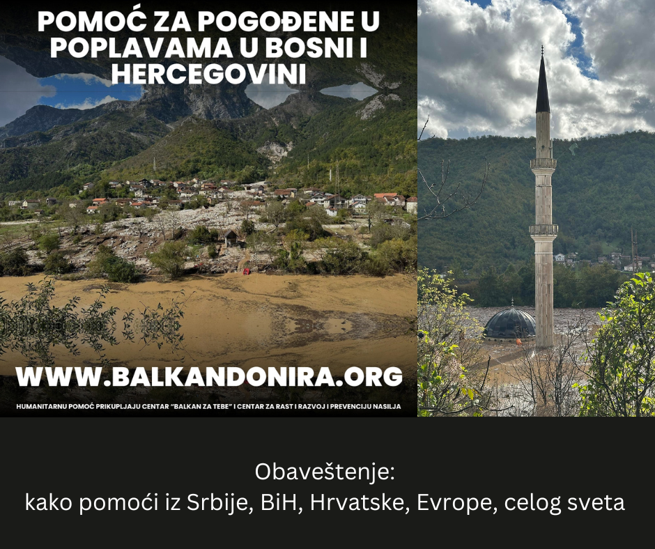 Uputstva za slanje pomoći ugroženim građanima Bosne i Hercegovine